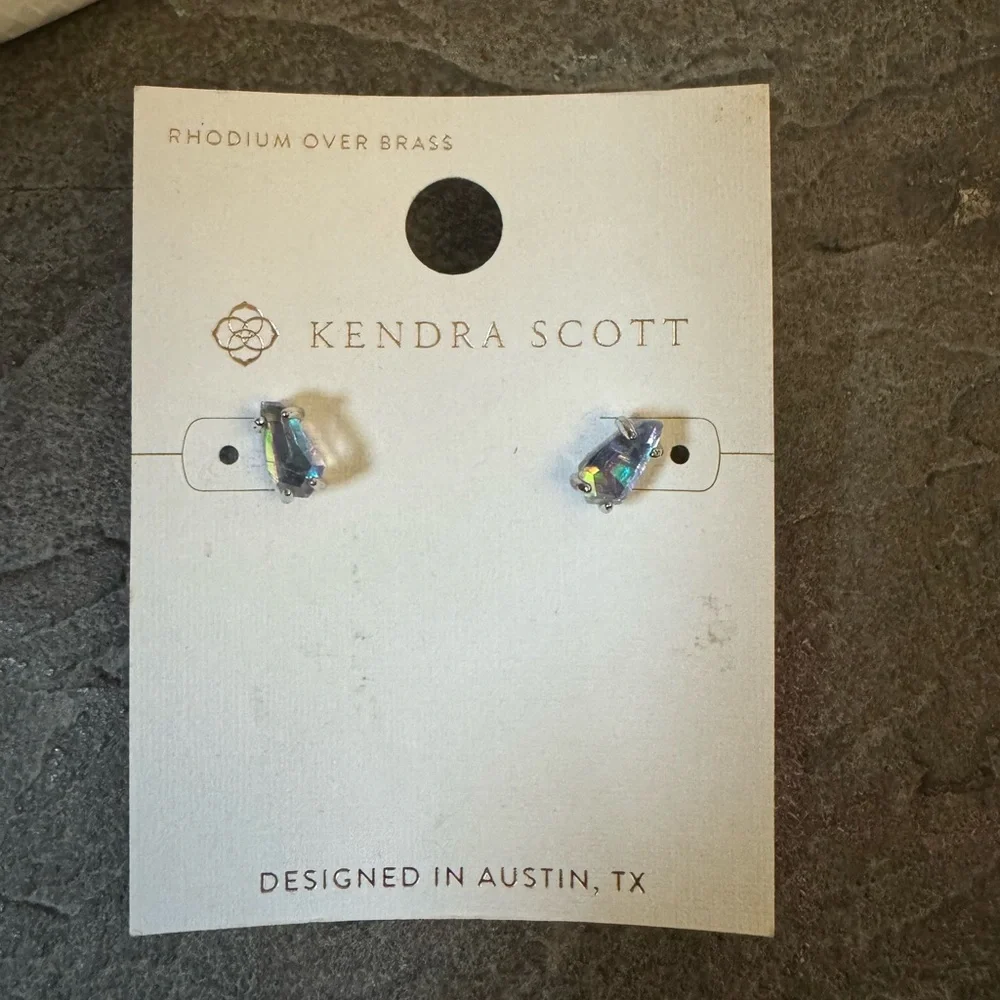 Kendra Scott Iridescent Blue Earrings - Picture 1 of 1